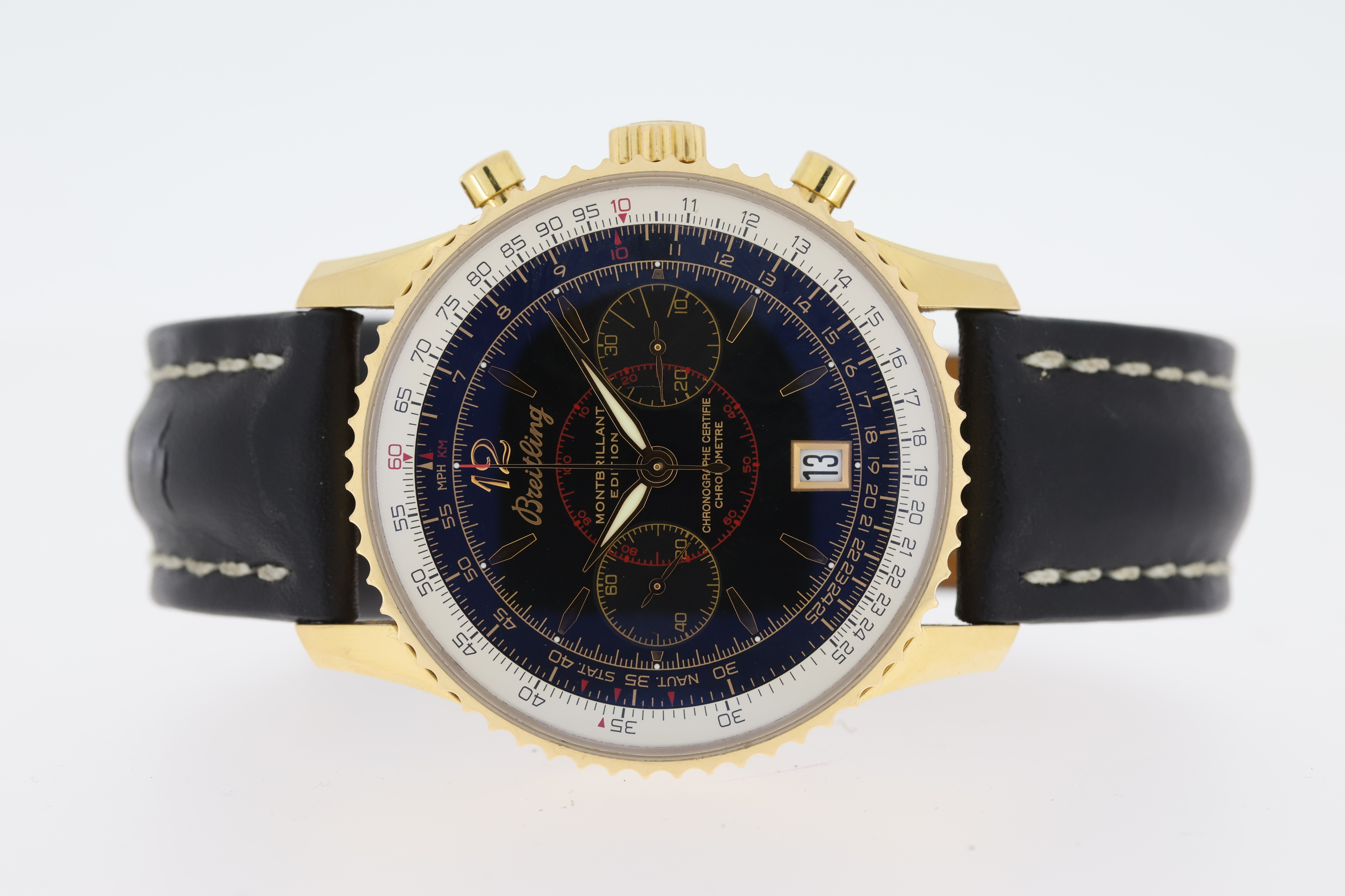 Breitling Montbrilliant Limited Edition 18ct Yellow Gold Chronograph Manual Wind with Box - Image 5 of 7