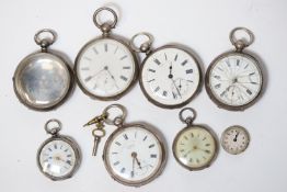 ***TO BE SOLD WITHOUT RESERVE*** ***AS FOUND*** JOB LOT OF SILVER POCKET WATCHES, CASES AND