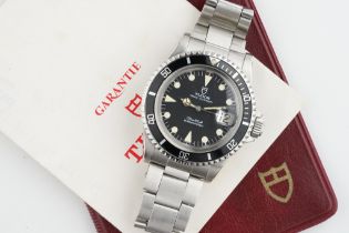 TUDOR PRINCE OYSTERDATE SUBMARINER W/ GUARANTEE PAPERS REF. 76100 CIRCA 1989, circular black dial