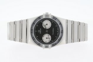 OMEGA CONSTELLATION QUARTZ REFERENCE 396.1070/1080, circular black dial with dot hour markers, two