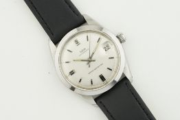 TUDOR OYSTERDATE SMALL ROSE REF. 7992 CIRCA 1966, circular silver dial with applied hour markers and