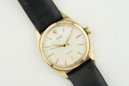ROLEX OYSTER 9CT GOLD WRISTWATCH REF. 6422 CIRCA 1959, circular off white dial with hour markers and
