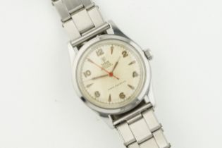 TUDOR OYSTER AUTOMATIC 'BUMPER' REF. 951 CIRCA 1940S, circular patina dial with arabic numeral