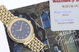 18CT ROLEX CELLINI QUARTZ REFERENCE 6623 CIRCA 1994 WITH PAPERS