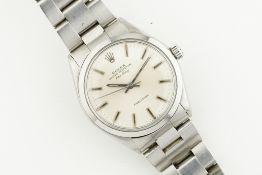 ROLEX OYSTER PERPETUAL AIR-KING PRECISION REF. 5500 CIRCA 1971, circular silver dial with stick hour