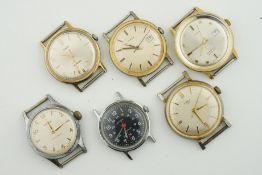*NO RESERVE* GROUP OF TIMEX WATCHES, three currently running, three sold as spares.