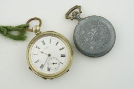 *NO RESERVE* JW BENSON & FELICITAS POCKET WATCHES W/ KEY, sold as spares and repairs.