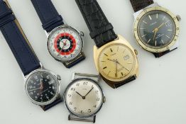 *NO RESERVE* GROUP OF 5 TIMEX WATCHES, all manually wound movements, with new leather straps, all