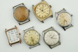 *NO RESERVE* GROUP OF 6 VINTAGE WATCHES, sold as spares and repairs.