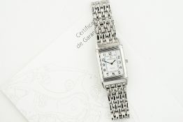 JAEGER LE-COULTRE REVERSO W/ GUARANTEE PAPERS REF. 250.8.86, rectangular two tone dial with hour