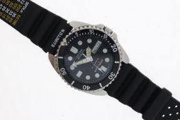 Brand: Citizen Model Name: Diver Reference: 6N0330 Movement: Automatic Dial colour: Black Dial