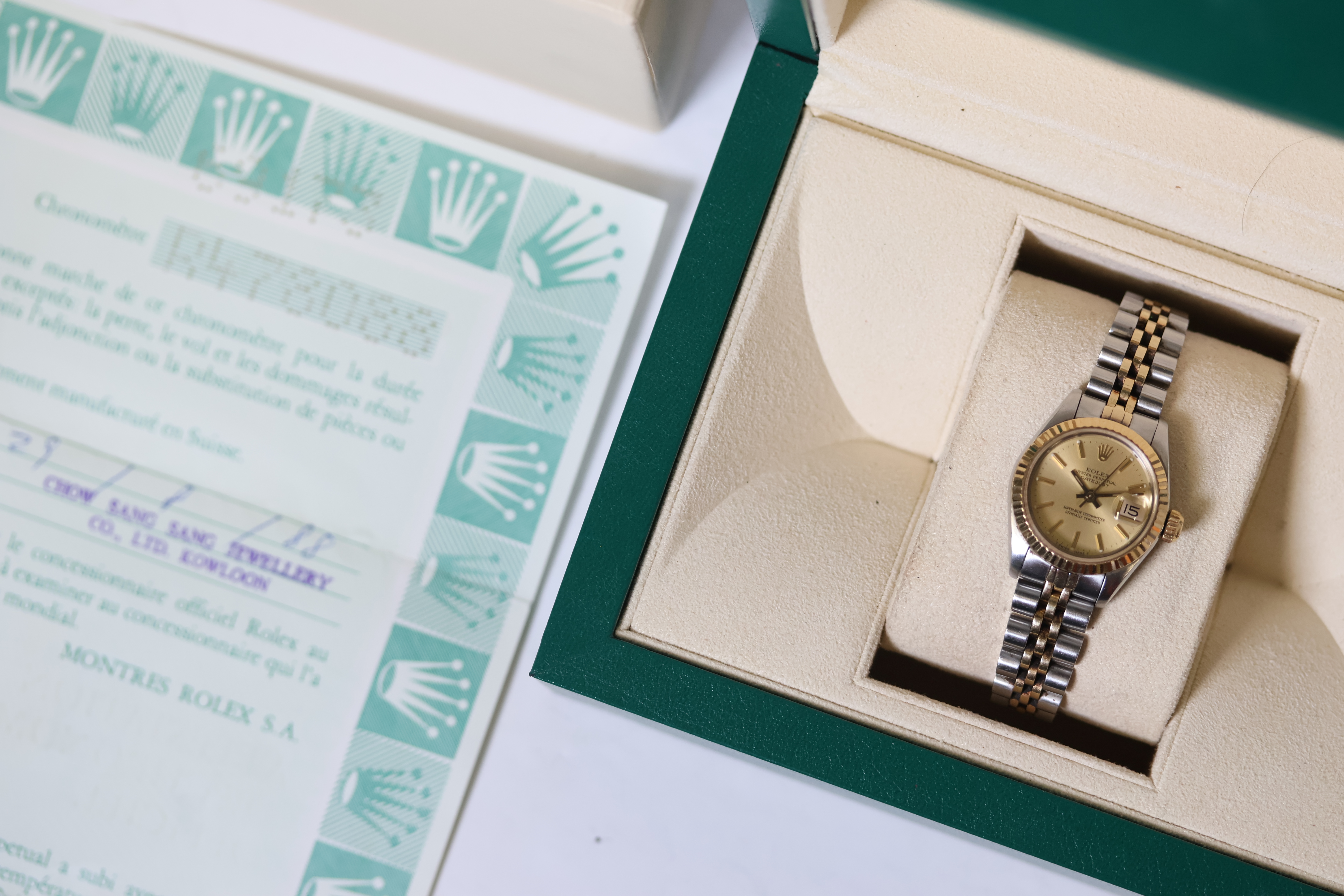 Ladies Rolex Datejust 26 Reference 69173 Box and Papers 1988