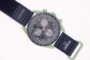 Omega Moonswatch Mission to Earth Chronograph Quartz with box and Papers