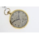 RARE 1927 18CT ZENITH LAND & WATER X BIRCH & GAYDON TRIPLE SIGNED POCKET WATCH, 18ct case, 46mm,