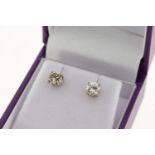 18ct White Gold Diamond Stud Earrings, Approx 0.52 carat per earring. J-K Colour, SI Clarity.