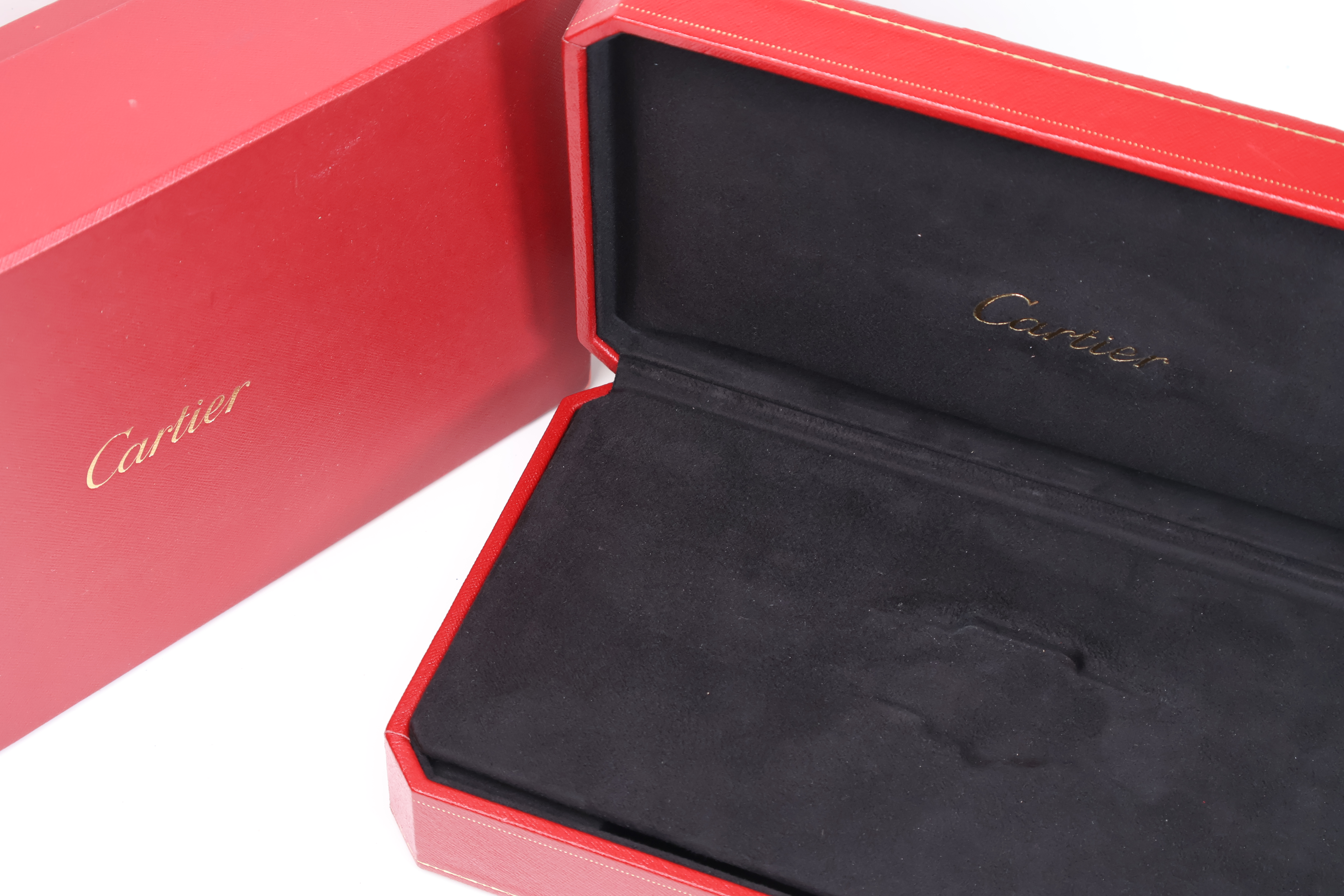 *To Be Sold Without Reserve* Cartier large watch box, black interior, with outer box - Image 3 of 3