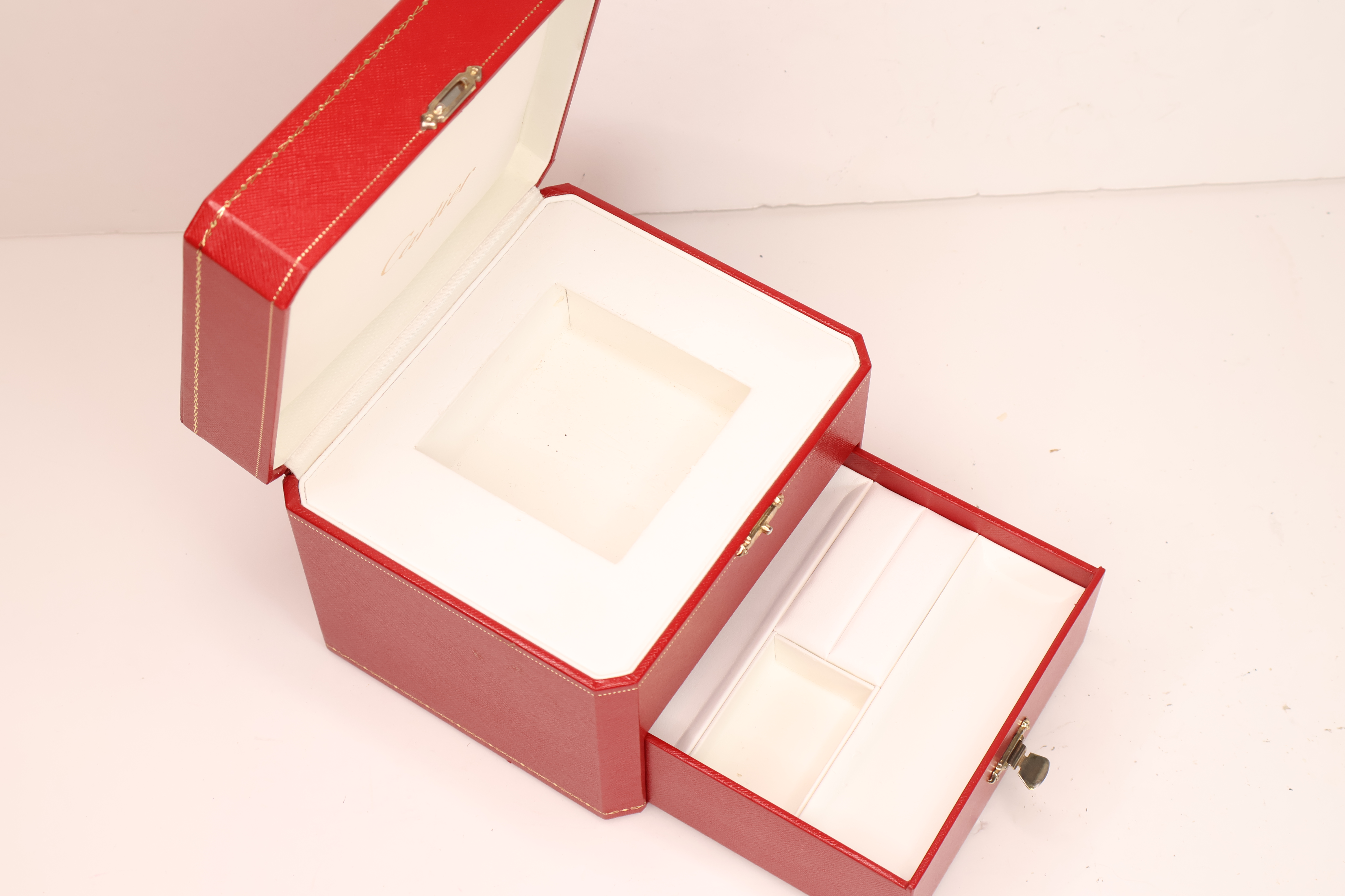 *To Be Sold Without Reserve* Cartier Watch Box, with draw, missing cushion, clasp A/F - Image 2 of 4