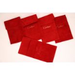 *To Be Sold Without Reserve* Cartier 5x assorted suade pouches, fold over