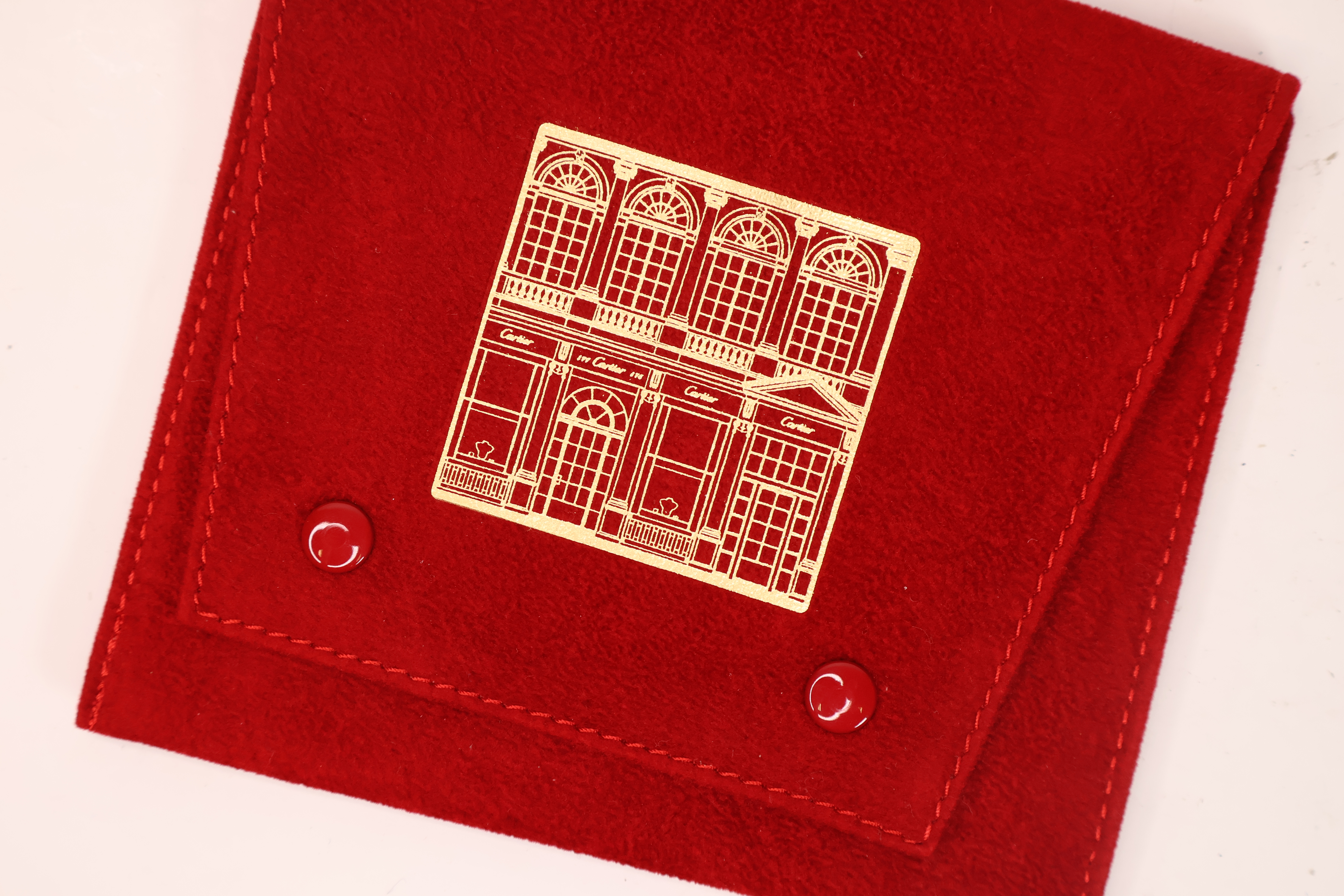 *To Be Sold Without Reserve* Cartier 4x assorted suade pouches, including gilt Bond Street pouch - Image 3 of 4