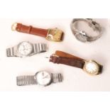 Job lot of 5 wristwatches. Including a Seiko sportmatic automatic, Seiko quartz chronograph,