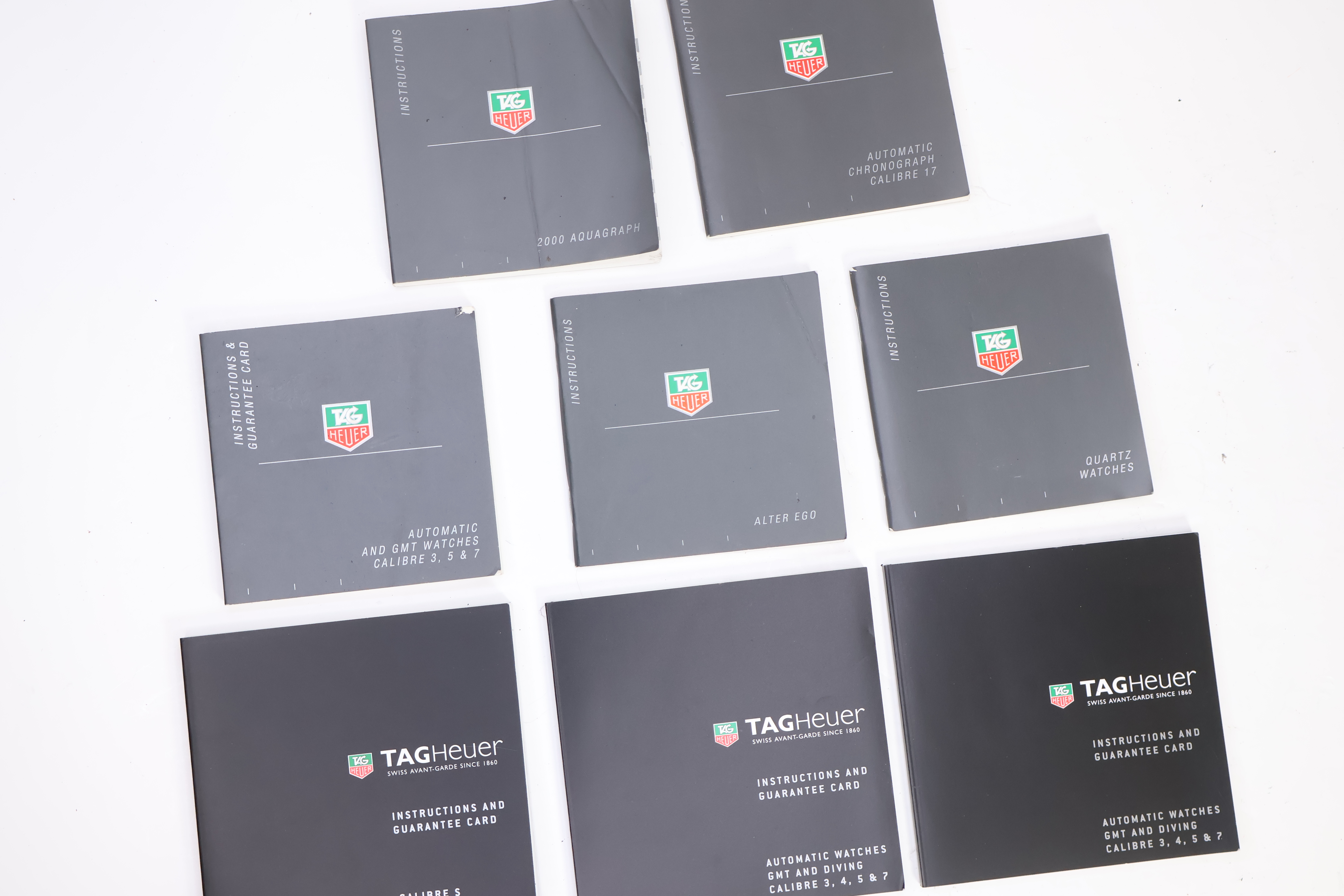 *To Be Sold Without Reserve* TAG HEUER Assorted booklets
