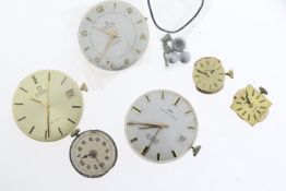 *TO BE SOLD WITHOUT RESERVE* Job lot of Movement & Dials, Including Omega & Jaquet Droz, *AS FOUND*