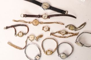 *TO BE SOLD WITHOUT RESERVE* Job lot of 12 ladies wristwatches, including Smith, Ingersoll, Roamer &