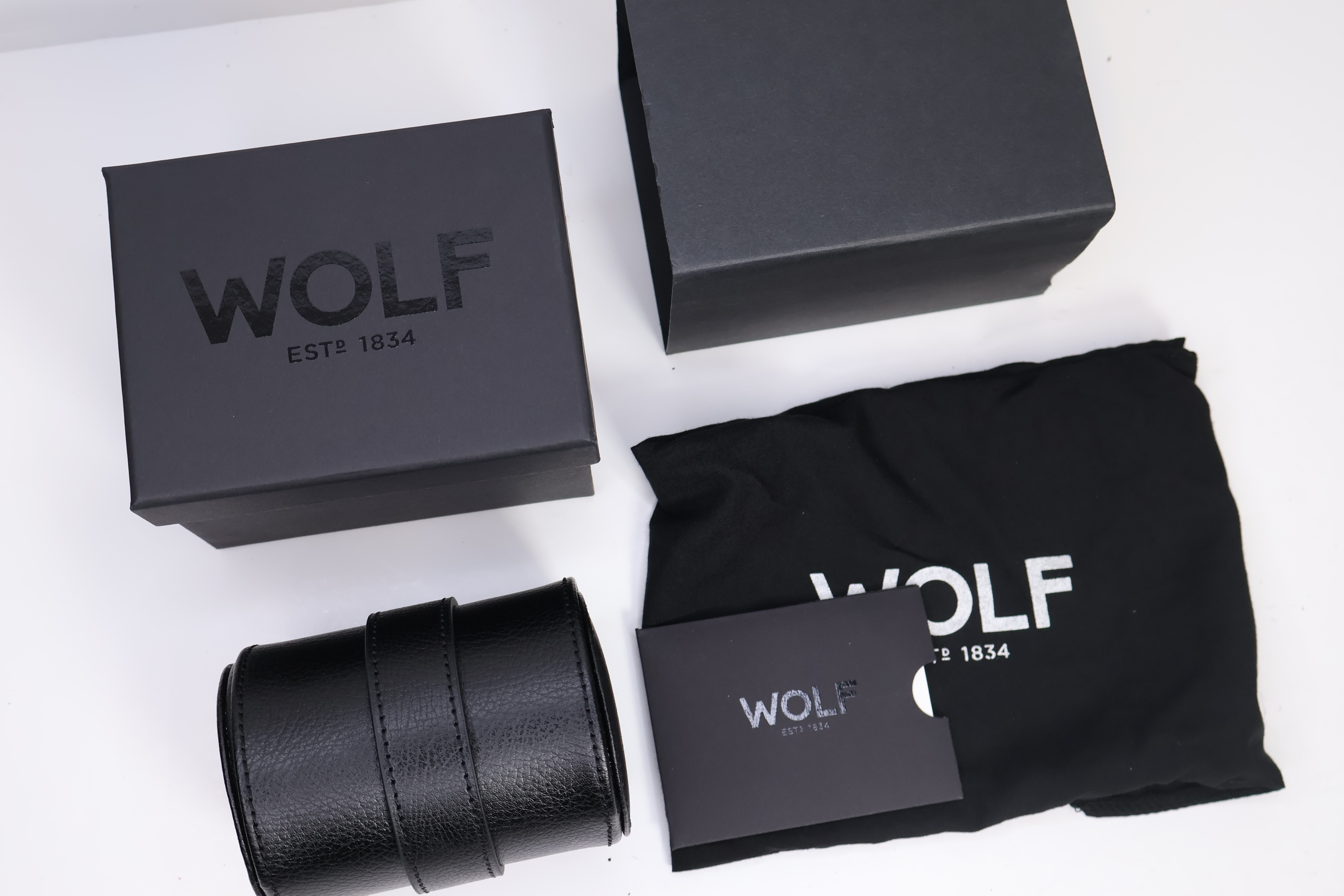 *To Be Sold Without Reserve* WOLF Single Watch Roll with box and pouch