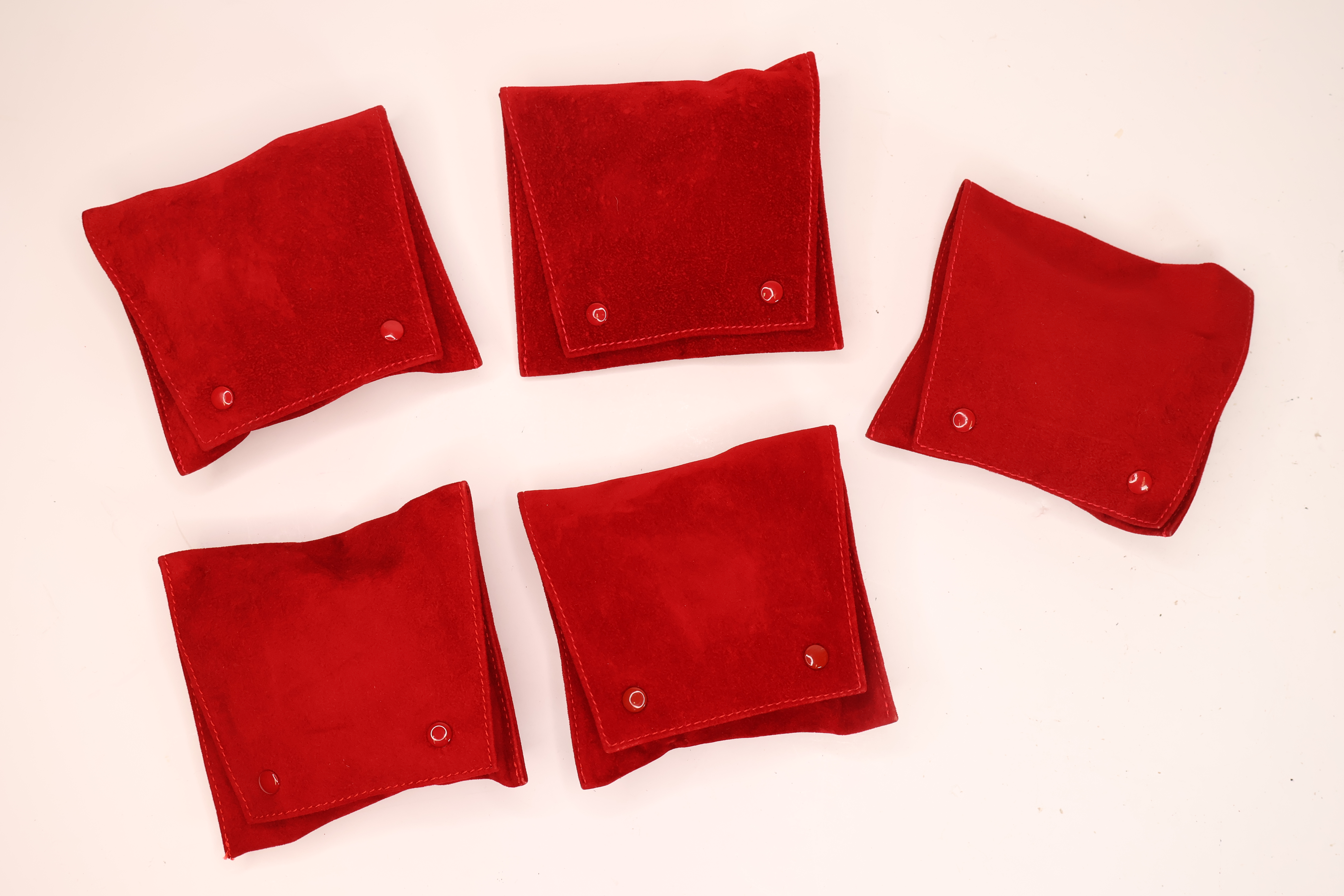 *To Be Sold Without Reserve* Cartier 5x suade pouches with cushions