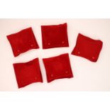 *To Be Sold Without Reserve* Cartier 5x suade pouches with cushions