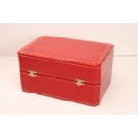 *To Be Sold Without Reserve* Cartier Large Watch Box, missing cushion, two clasps