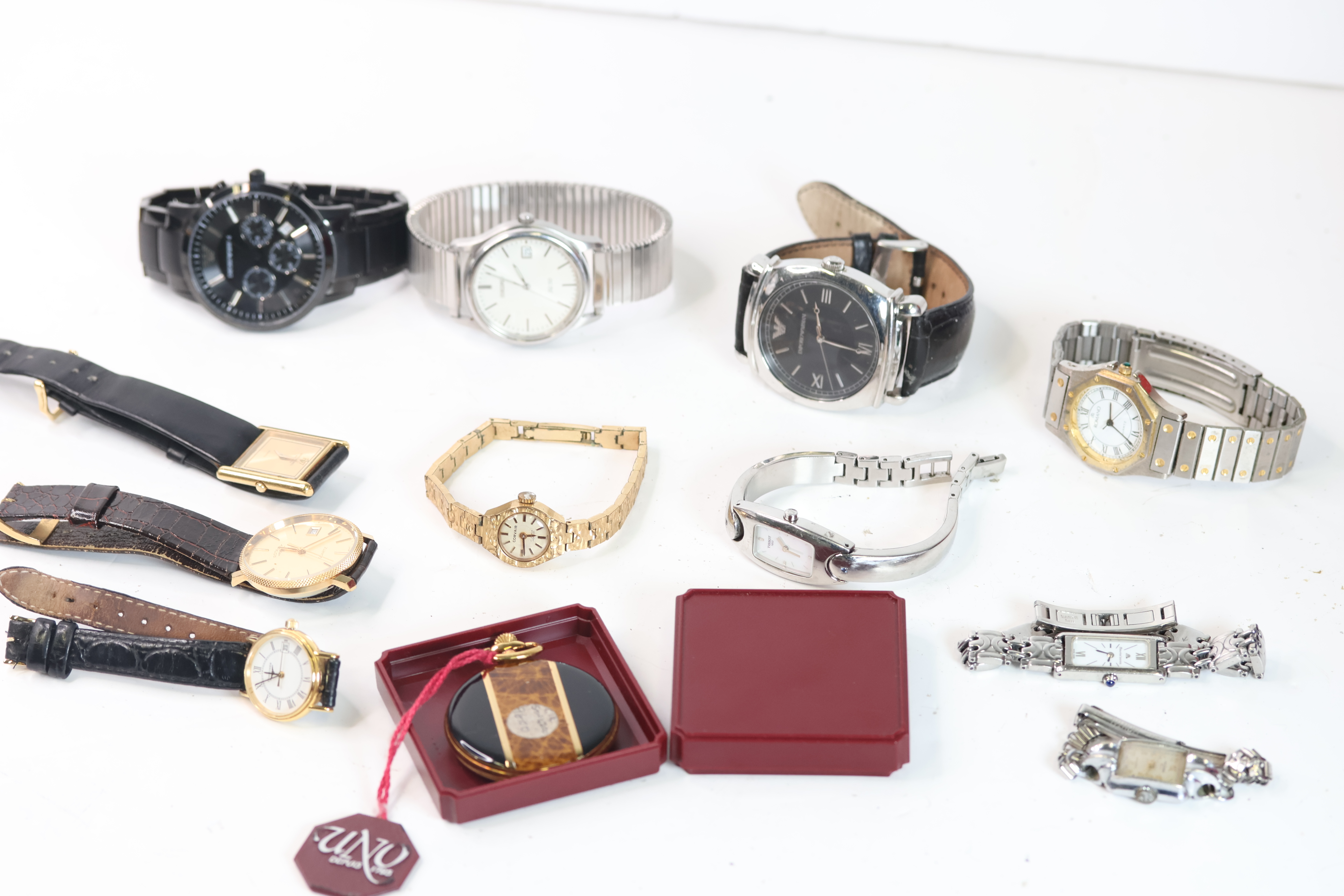 *TO BE SOLD WITHOUT RESERVE* JOB LOT OF 12 WATCHES INCLUDING SEIKO, RAYMOND WEIL, EMPORIO ARMANI &
