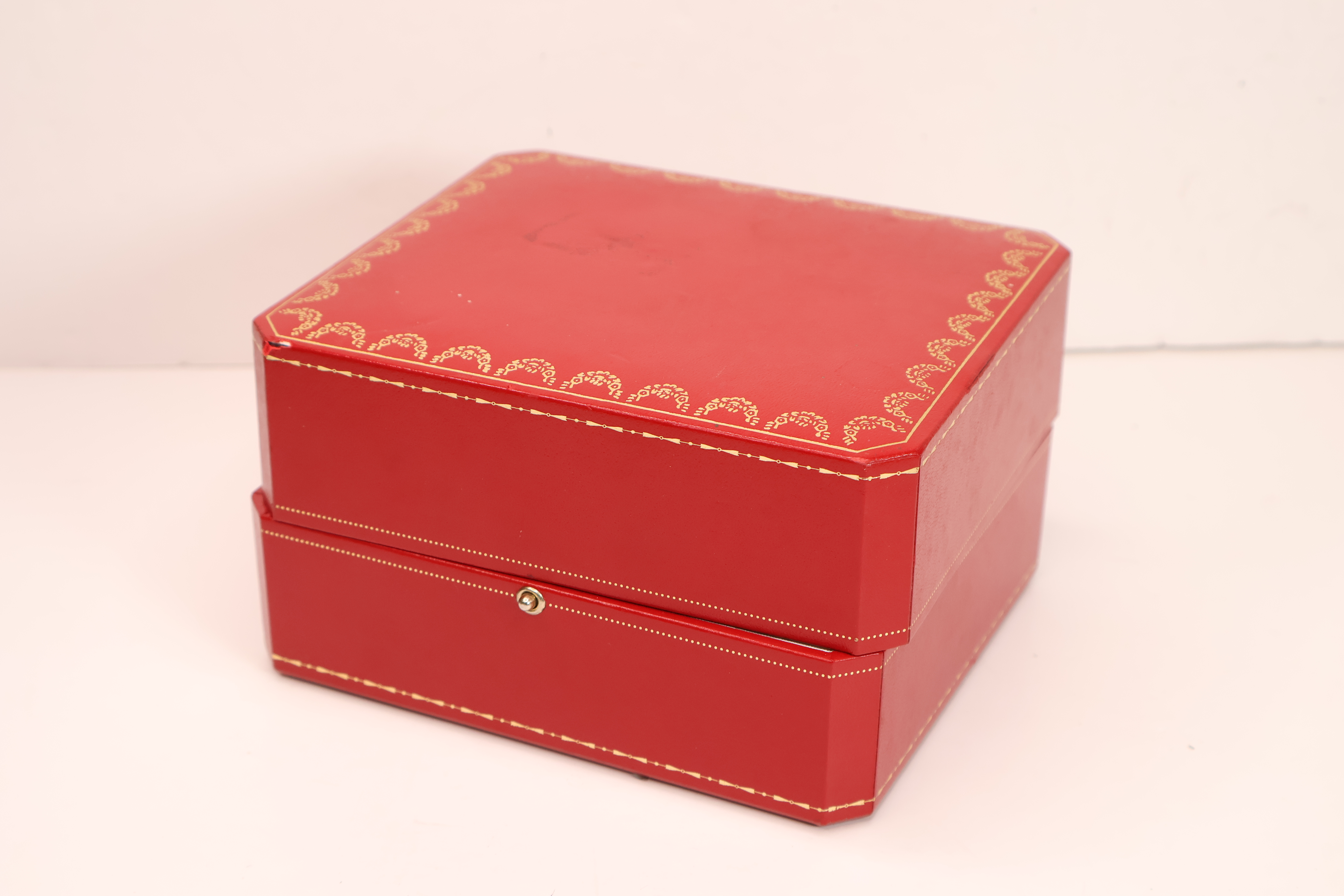 *To Be Sold Without Reserve* Cartier watch box, missing cushion, broken clasp