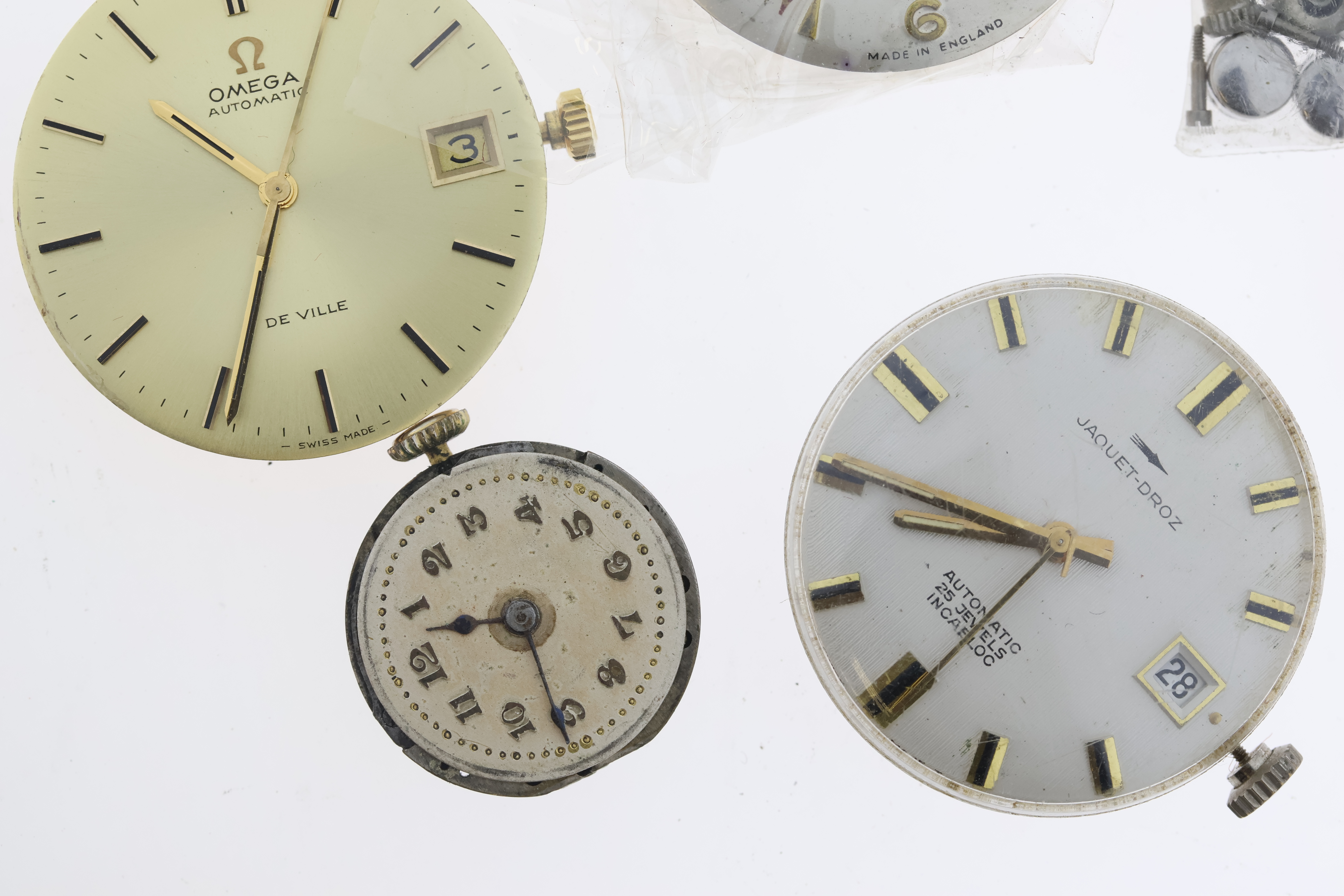 *TO BE SOLD WITHOUT RESERVE* Job lot of Movement & Dials, Including Omega & Jaquet Droz, *AS FOUND* - Image 3 of 6