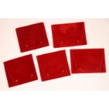 *To Be Sold Without Reserve* Cartier 5x assorted suade pouches, with buttons