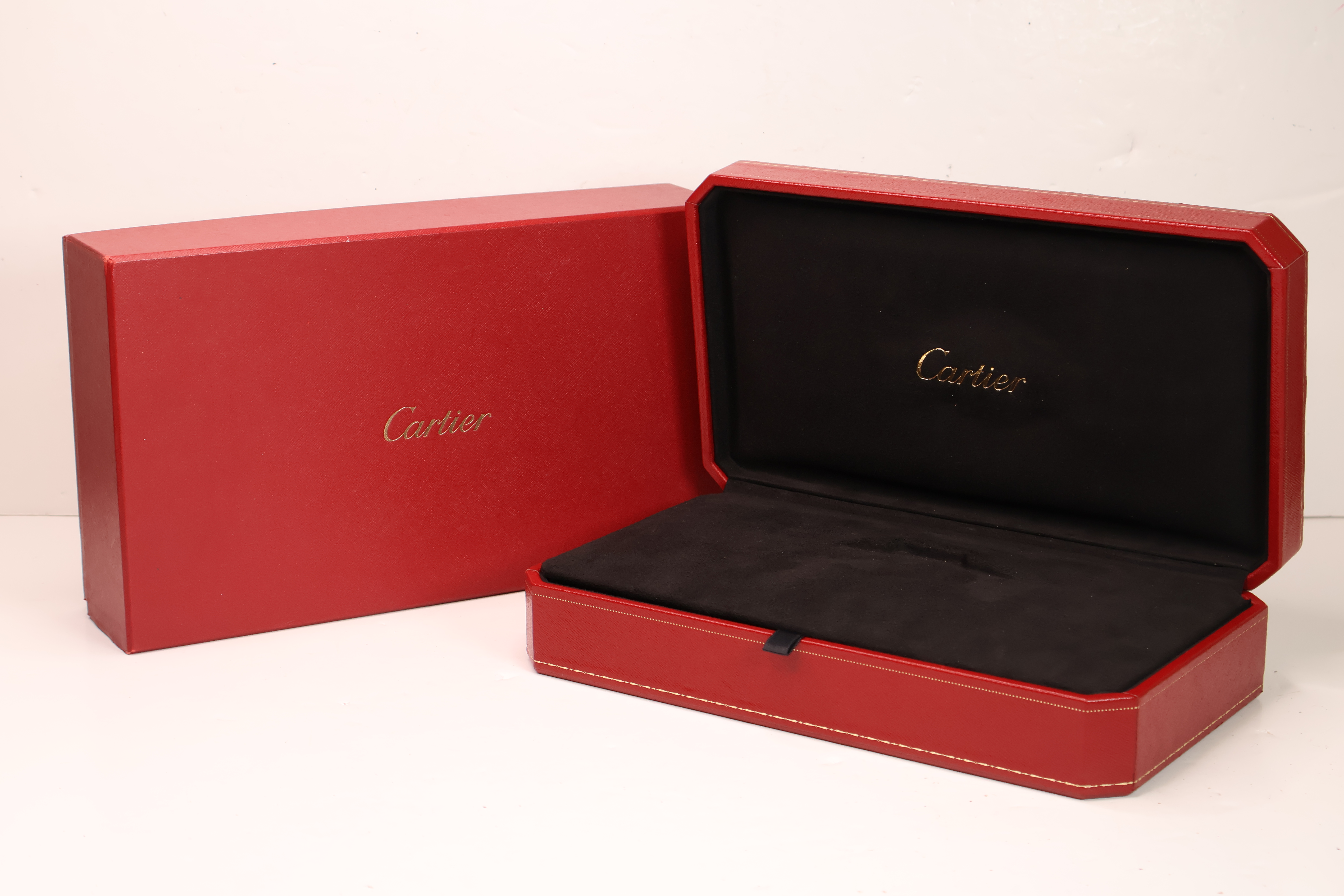 *To Be Sold Without Reserve* Cartier large watch box, black interior, with outer box - Bild 2 aus 3