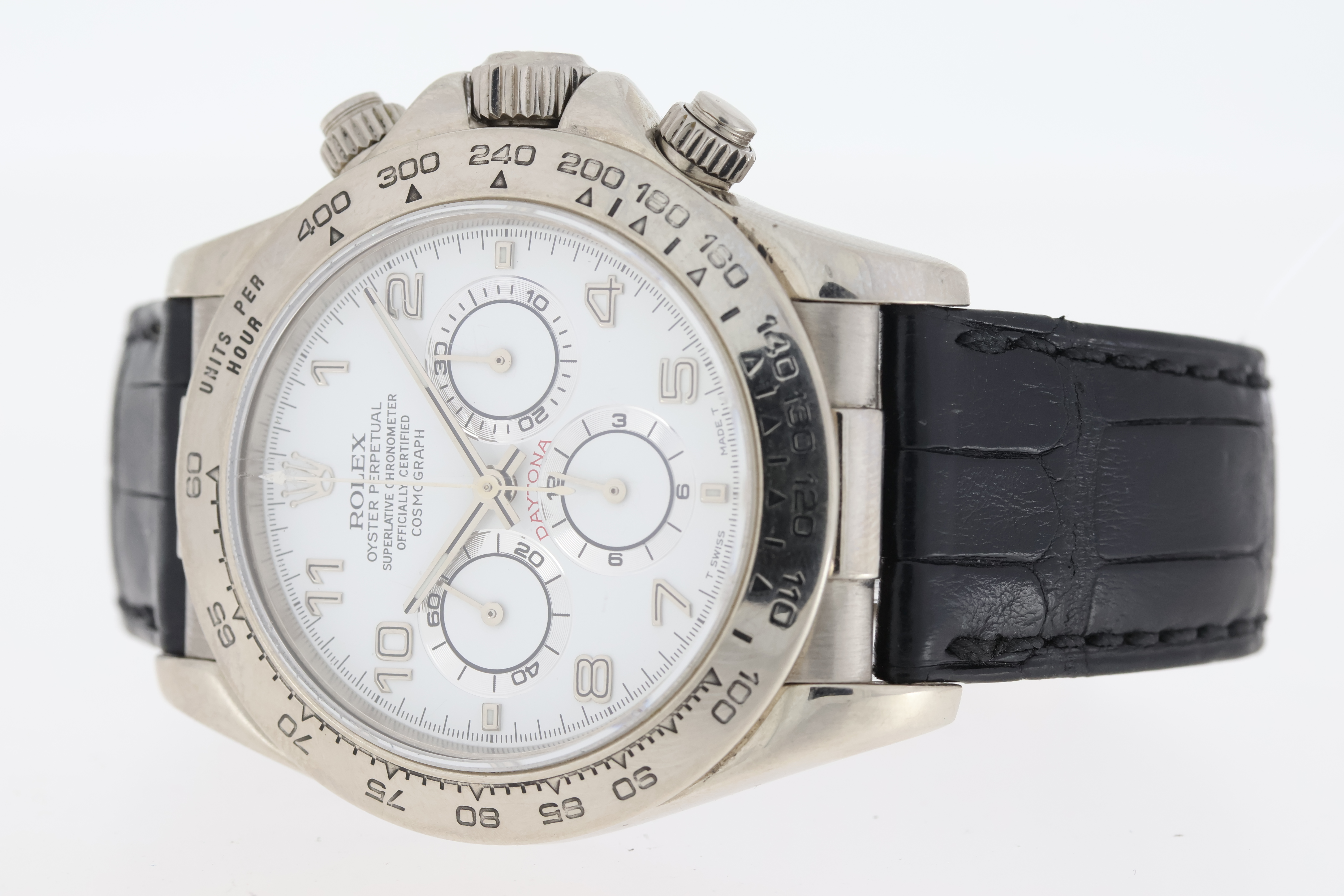 18ct Rolex Daytona 'Zenith' White Gold Reference 16519 with Box - Image 3 of 5
