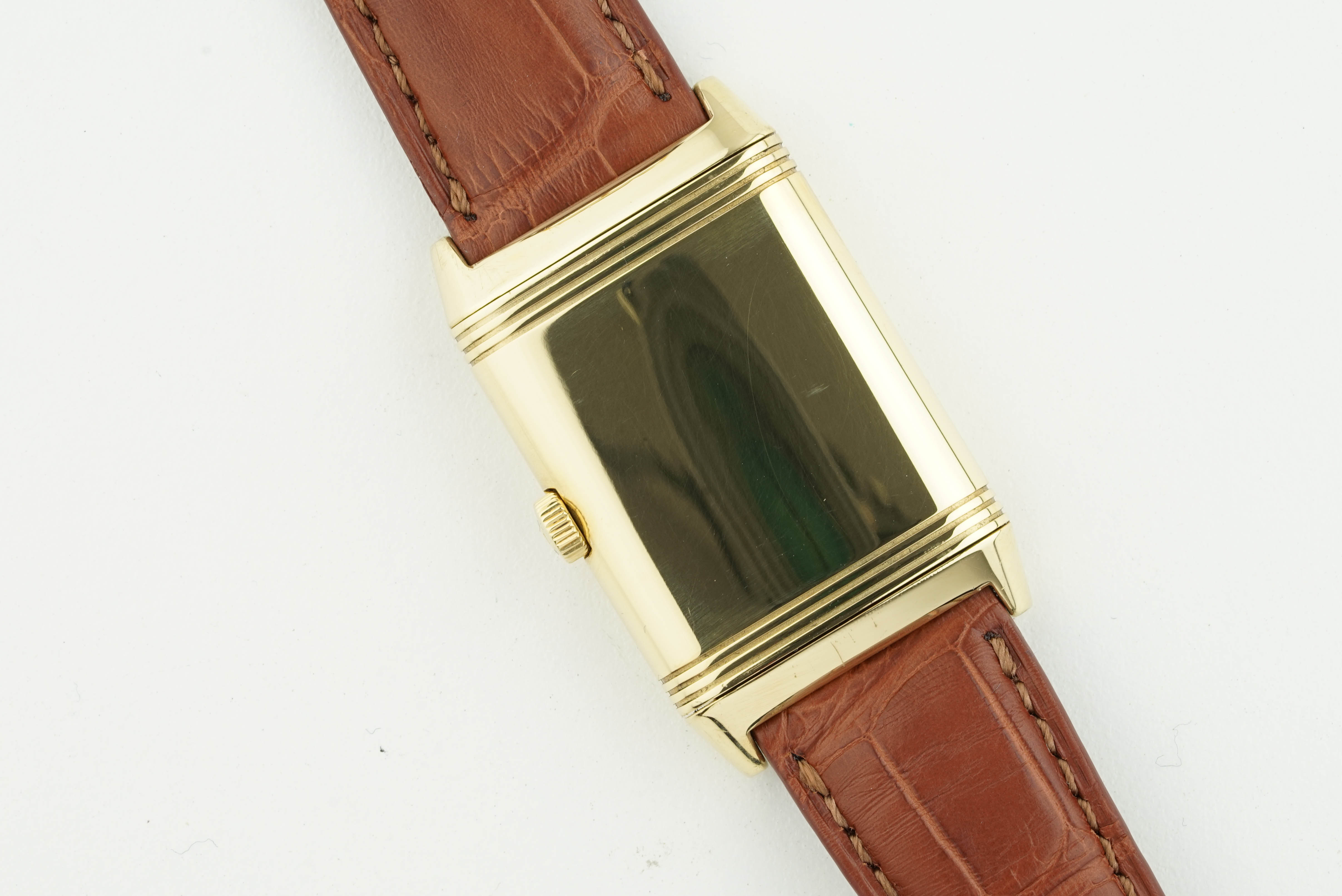 JAEGER LE COULTRE REVERSO GRANDE TAILLE 18CT GOLD W/ GUARANTEE PAPERS REF. 270162, rectangular white - Image 3 of 4