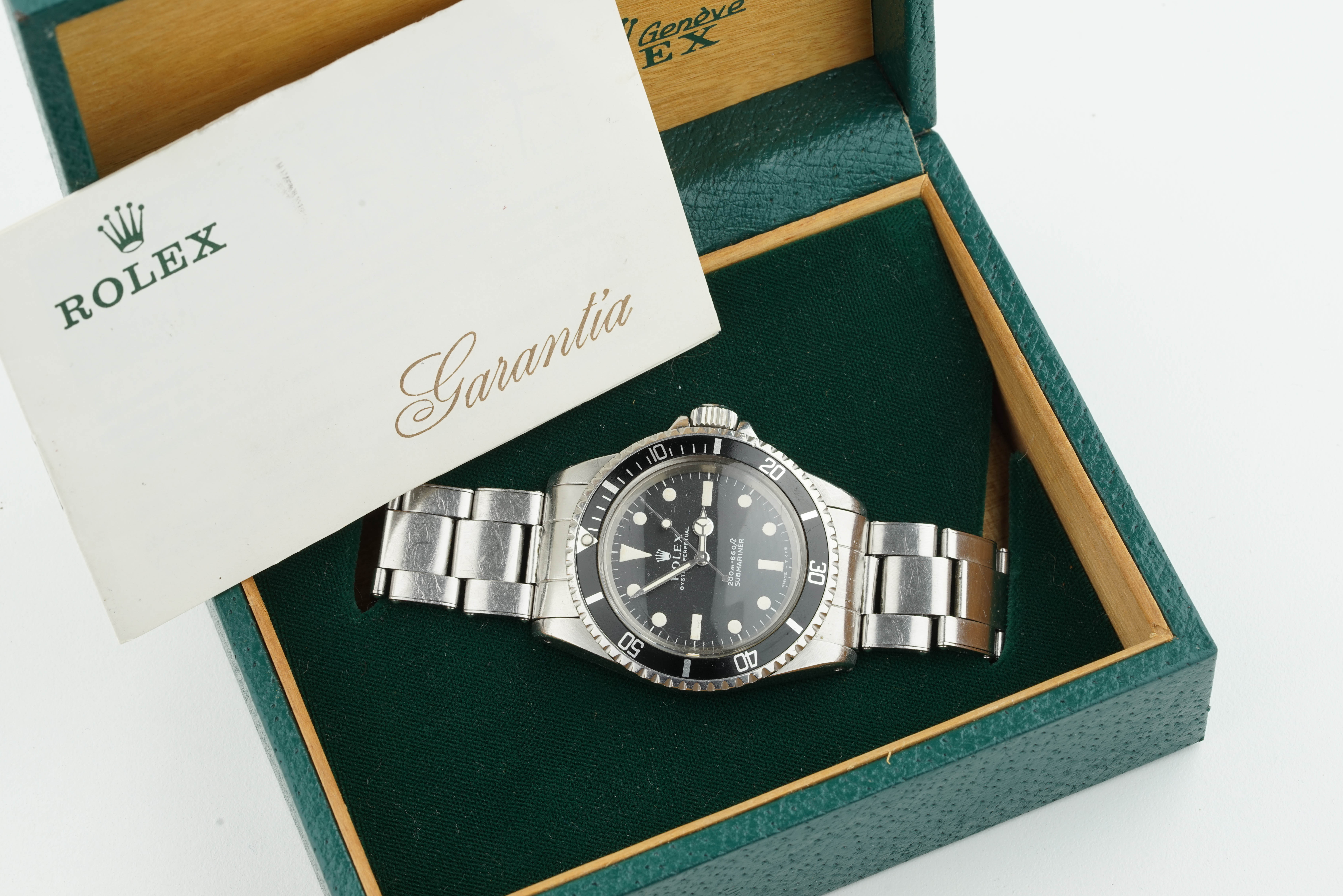 ROLEX OYSTER PERPETUAL SUBMARINER METERS FIRST DIAL 7206 RIVETED BRACELET W/ BOX & PAPERS REF.