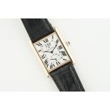 CARTIER TANK LOUIS XL POWER RESERVE 18CT ROSE GOLD REF. W1560003, rectangular guilloche dial with