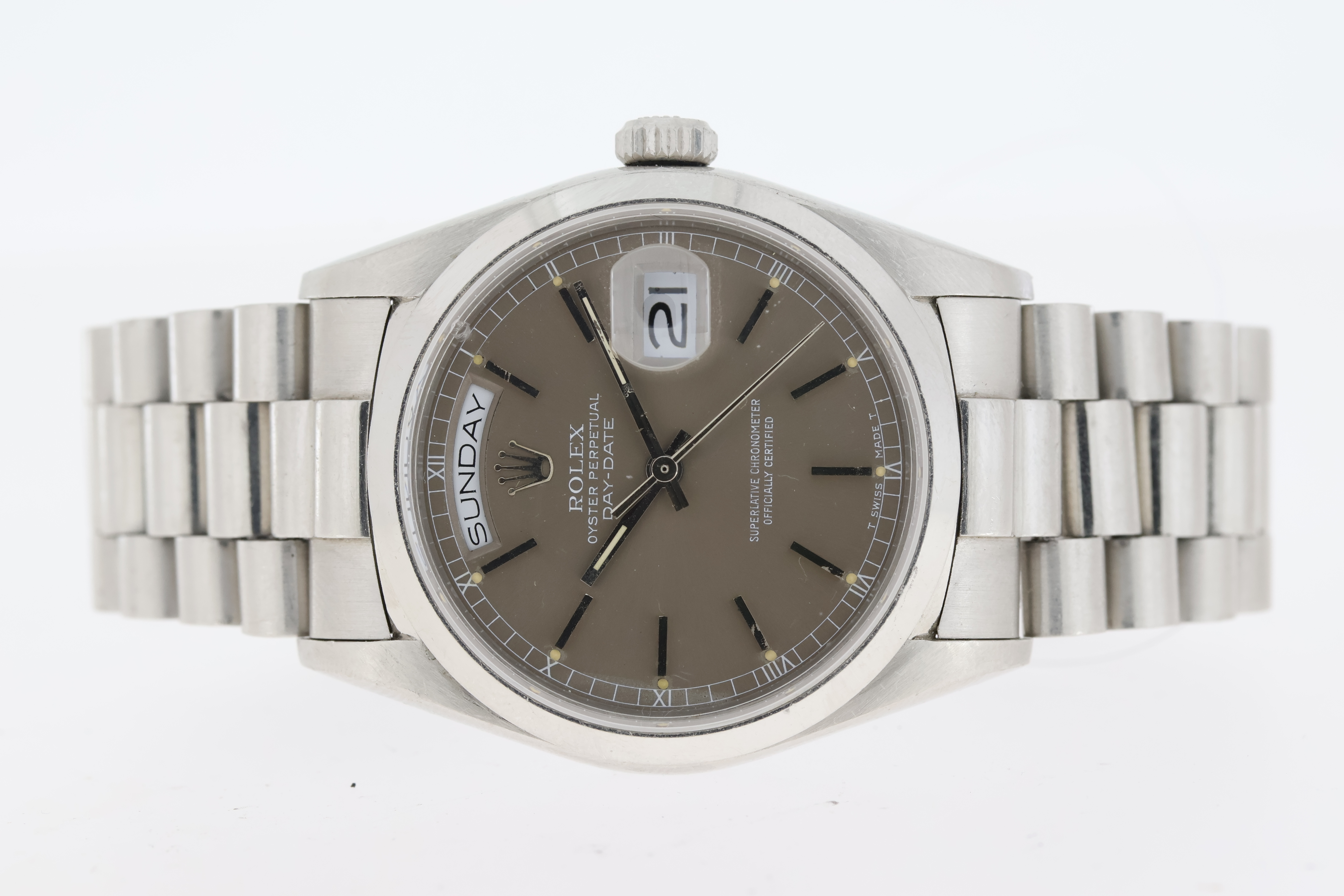 Platinum Rolex Day Date Reference 18026 with Box and Papers 1988 - Image 2 of 6