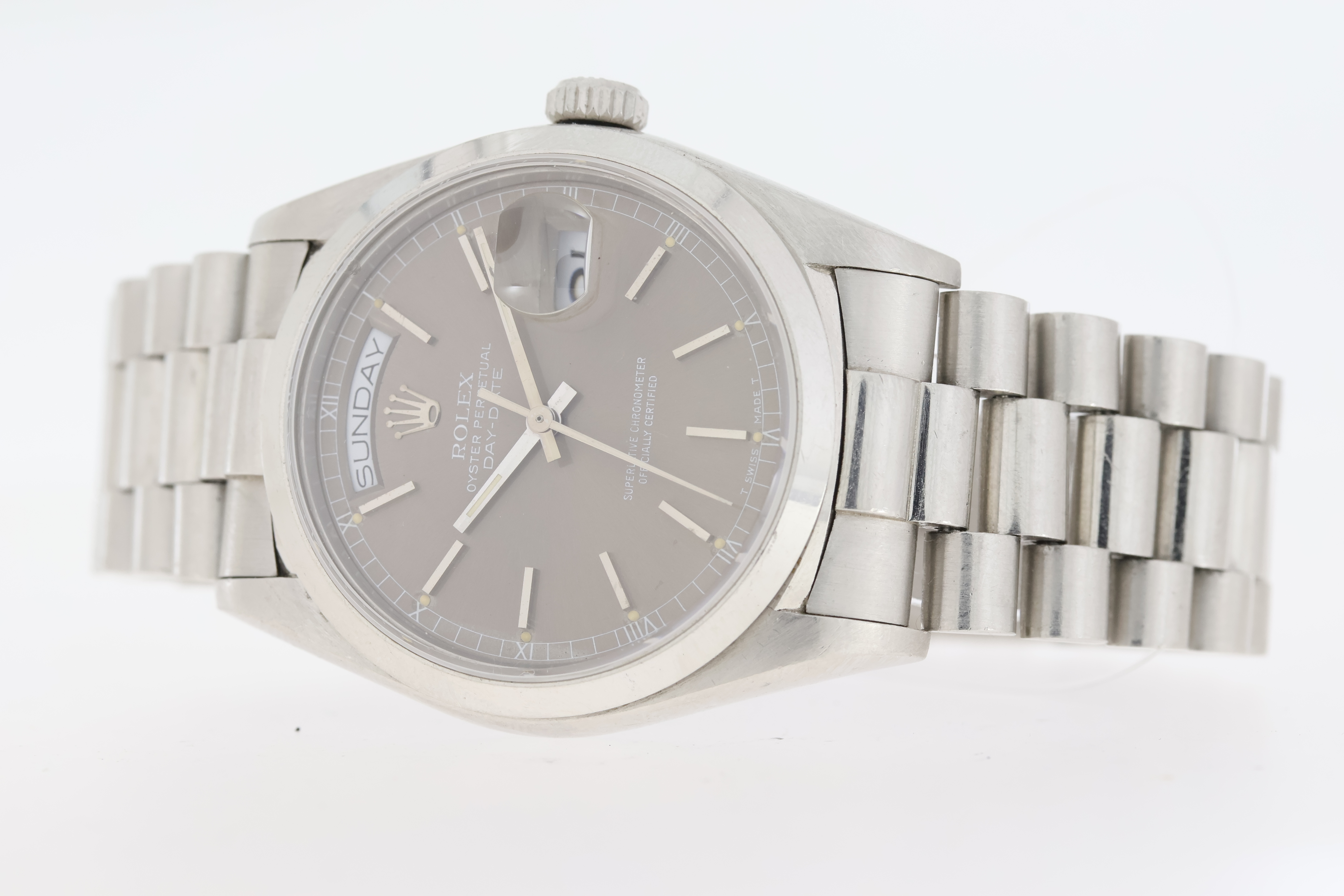 Platinum Rolex Day Date Reference 18026 with Box and Papers 1988 - Image 3 of 6