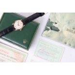 Rare 9ct Rolex Oyster Perpetual Reference 6564 with Box and Papers 1960