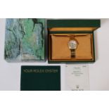 18ct Ladies Rolex Pearlmaster Yellow Gold with Box and Papers 2006