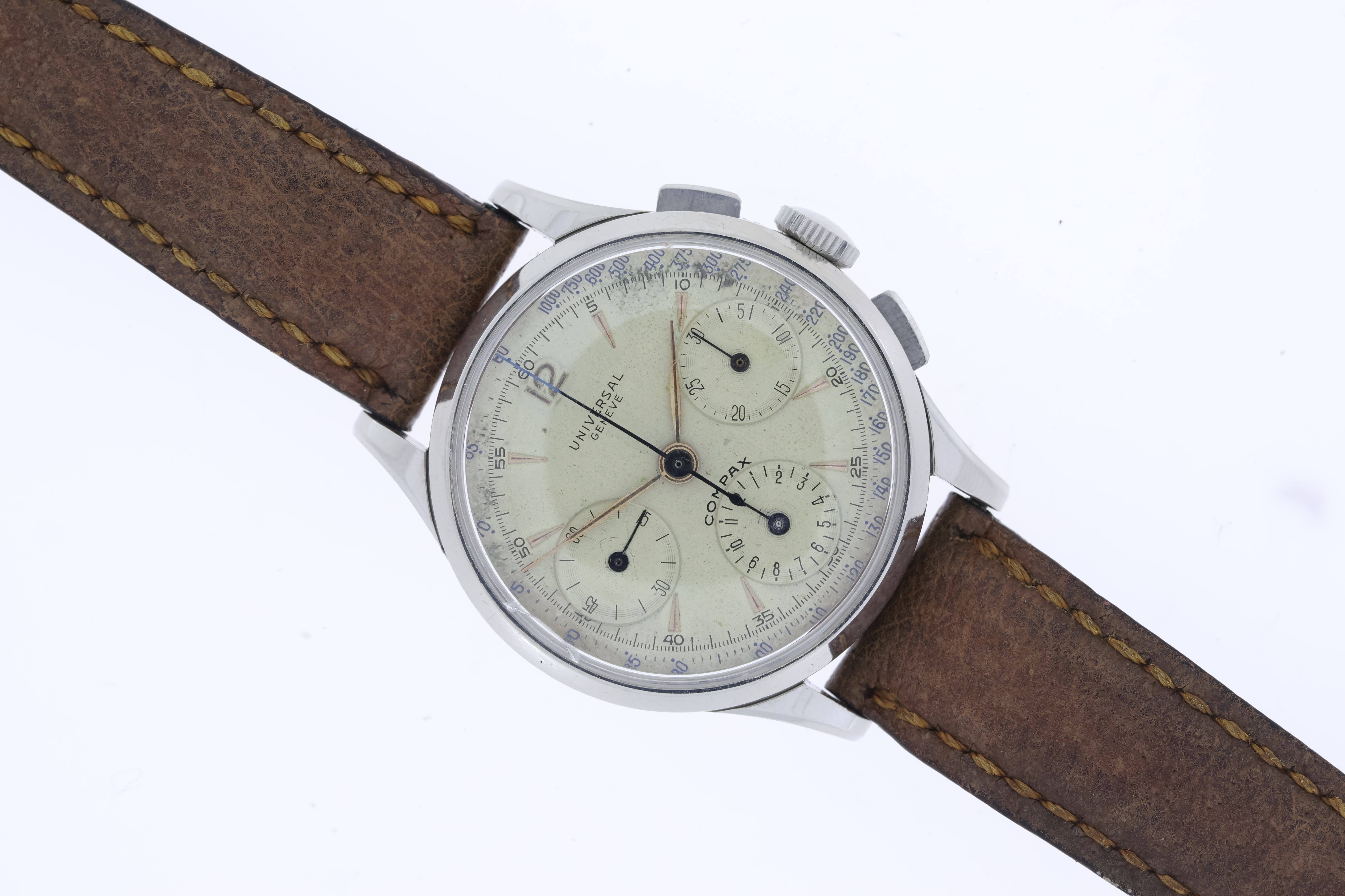 VINTAGE UNIVERSAL GENEVE COMPAX CHRONOGRAPH CIRCA 1950's