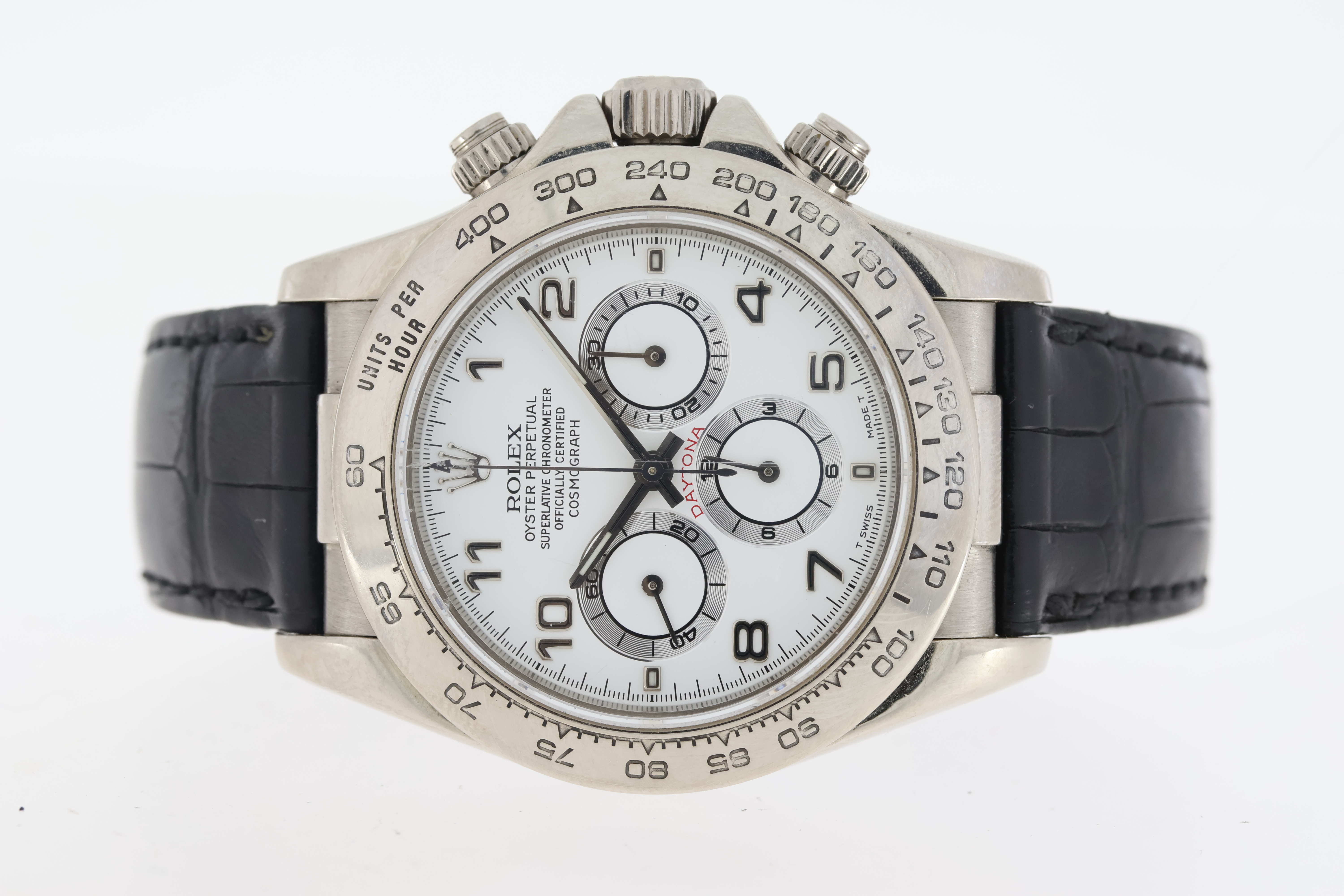 18ct Rolex Daytona 'Zenith' White Gold Reference 16519 with Box - Image 2 of 5