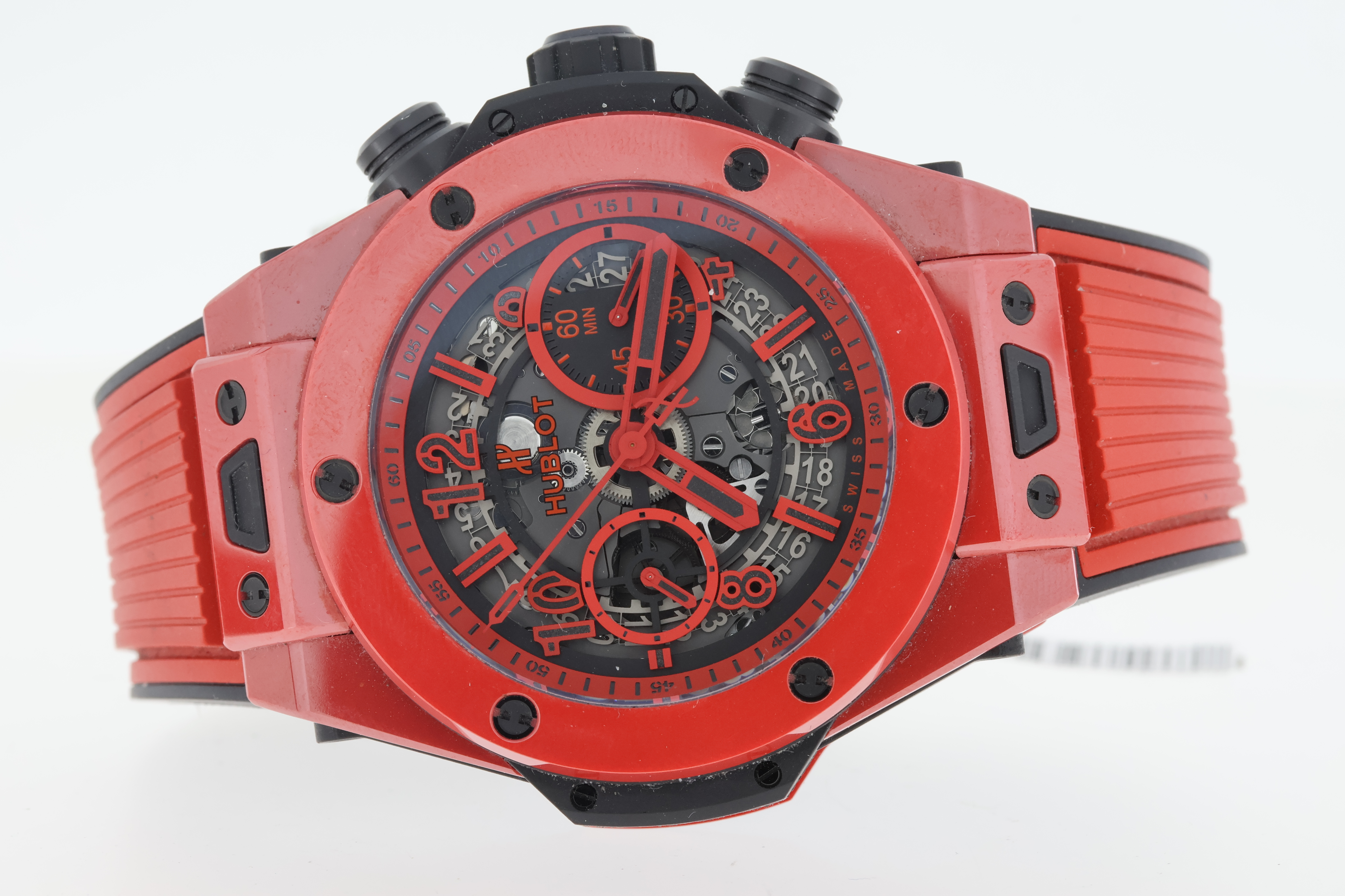 Hublot Big Bang Skeleton Red Magic Chronograph Automatic with box and Papers