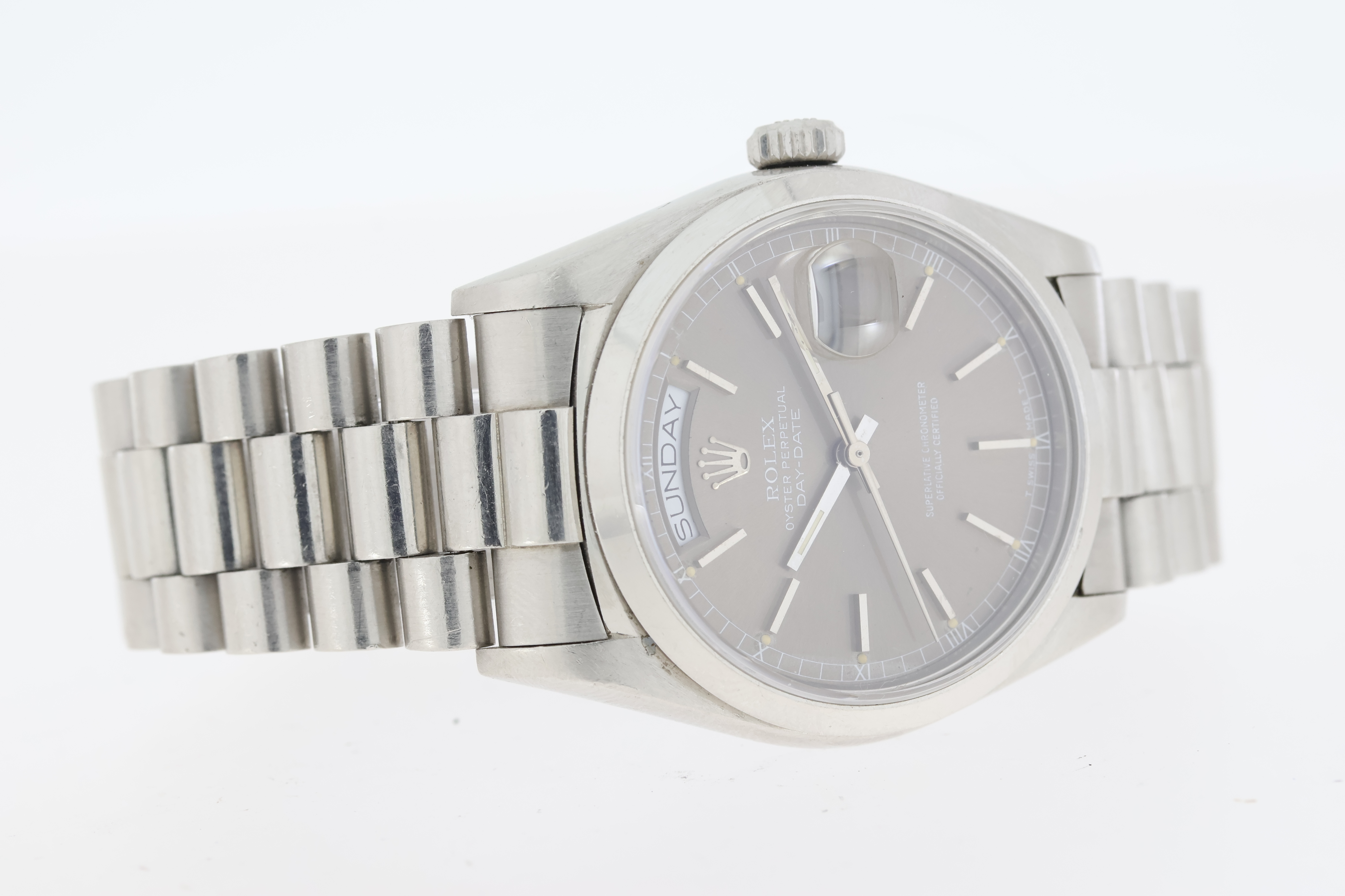 Platinum Rolex Day Date Reference 18026 with Box and Papers 1988 - Image 4 of 6