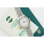 ROLEX OYSTER PERPETUAL DATE ROMAN NUMERAL DIAL W/ GUARANTEE PAPERS REF. 1501 CIRCA 1973, cirular