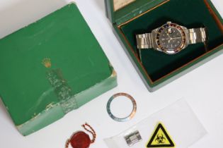 Rare Vintage Rolex GMT Master Reference 6542 'Pepsi' With Box Circa 1956